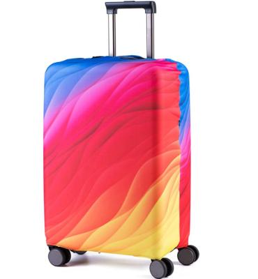 China Luggage Spandex Travel Luggage Cover , Suitcase Protector Bag Fits 18-32 Inch Luggage Black for sale