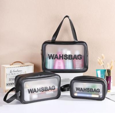 China 2020 fashion style clear PVC waterproof travel wash bag vspink suit case case travel cosmetic bag maletas de viaje for sale