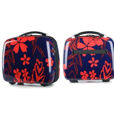 China 12 Inch Mini Size Fashionable Custom Hard Shell Makeup Cosmetic Case With Zipper And Handle for sale