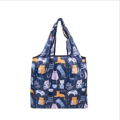 China Reusable Polyester Tote Bag Waterproof Foldable Shopping Handbags for sale