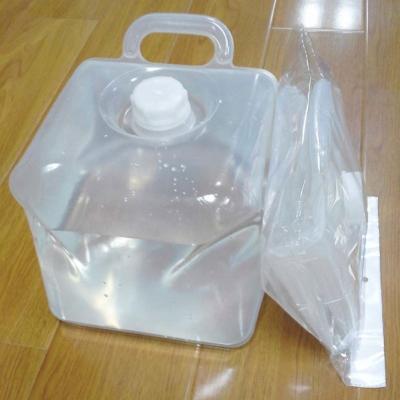 China Water Never Leaking 5L 10L 20L Collapsible LDPE Cubitainer Dispenser With Handle for sale