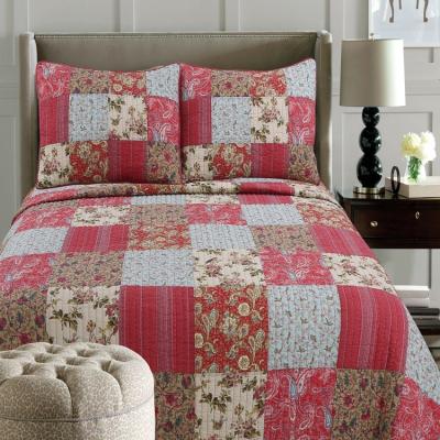 China Disposable Design Cotton Cloth Patchwork Factory Customized Eco - Friendly Printed Quilted Bedspread for sale