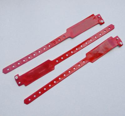 China Hospital TK4100 Disposable Rfid Bracelet , Thin Soft Plastic Rfid Wristband for sale