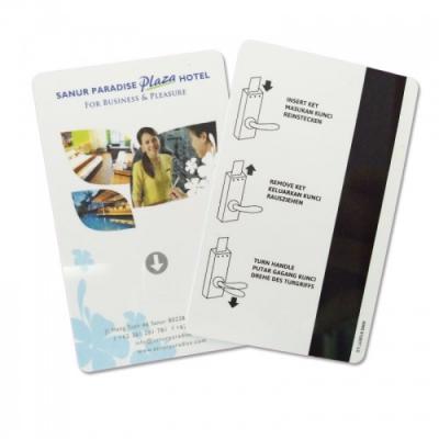 China PVC Thin Rfid Magnetic Data Cards , Hotel Door Magnetic Id Card Cmyk Offset Printing for sale