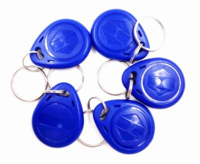 China ABS Material Waterproof Em4200 Key Fob Rfid Tag 125khz Blue Color With Silk Screen Printing For Door Accessment for sale