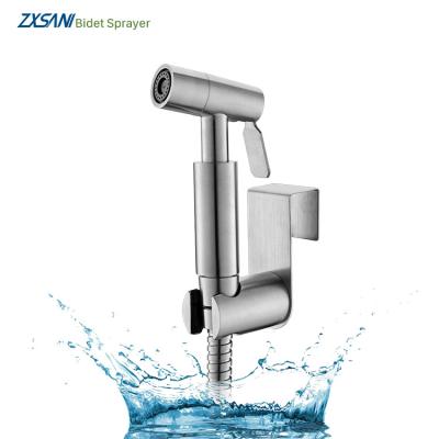 China High Pressure Water Flow Control Bathroom Bidet Sprayer Stainless Steel Adjustable Bidet Attachment for Toilet for sale