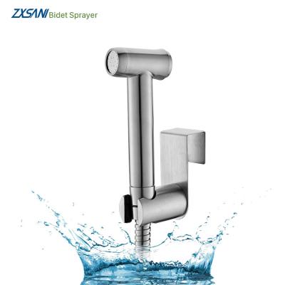 China 2022 New Design High Pressure Hand Held Bidet Toilet Sprayer Set With Explosion Proof Hose And Tee Adapter Valve for sale