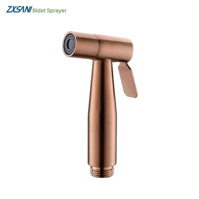 China Innovative Design Rust Proof Corrosion PVD Brushed Rose Gold Finish Shattaf Muslim Shower Bidet Sprayer For Toilet for sale