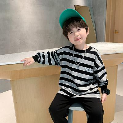 China 2022 Breathable Spring and Autumn New Children's Clothing Fashion Boys Striped Sweater for sale