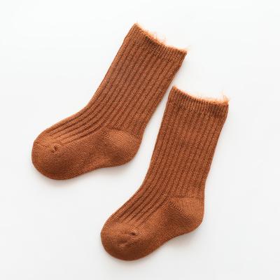 China Sporty Winter Cotton High Quality Warm Knitted Socks Kids Infant Solid Color Thicken Baby Socks for sale