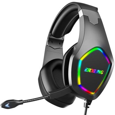 Cina Amazon J20 LED Light Computer Gamer Headphones Waterproof Hot Headband 7.1 Surround 3.5mm RGB PC Gaming Headset for ps5 laptop xbox one in vendita