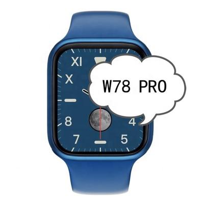 Cina Wholesale Wifi 2022 Smartwatch w78 pro serie 7 Wireless Charge 1.75 In Full Touch Screen Heart Rate Monitor w78pro Big Smart Watch in vendita