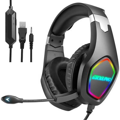 China Waterproof J20 Noise Canceling 3.5mm Gamer Headband Earphone LED Light Gaming Earphone 7.1 Edging - Sound PC Gaming Headset For PS5 PS4 for sale