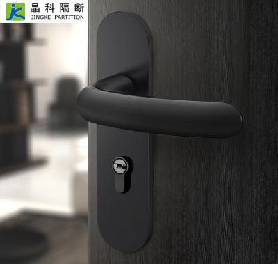 China Home Modern Interior Solid Wood Door Handle Lock Cylinder Lock Cylinder Lock Door Handle for sale