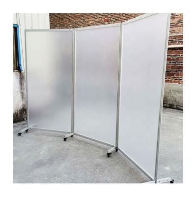 China Room Divider 360 Floor Standing Sneeze Guard Modern Transparent Portable Separator Times for sale