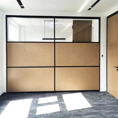 China Modern Automatic Folding Fixed Aluminum Partition Wall Frame Office Movable Partition Fire Protection Panel Partition Walls With Door for sale