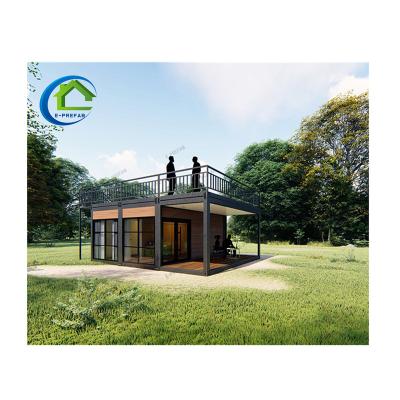 China Modern Large Deck Prefab House and Living Container House or Office for sale