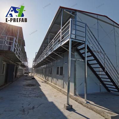 China Modern E-Building Prefab Factory Good Prices And Movable Sandwich Panel 2 Story Prefab Buildings For Dormitory Work Living for sale