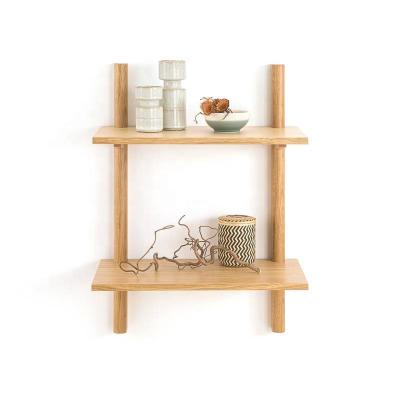 China Modern Bedroom Wall Mounted Book Shelving Modern Wooden Bedroom Bookshelf Bookcase For Living Room for sale