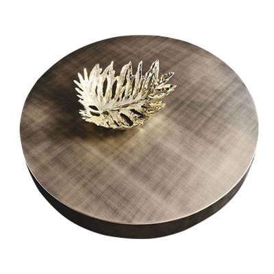 China High End Double Rotating Stainless Steel Table Modern Luxury Brass Rotating Black Coffee Table And Gold Coffee Table for sale