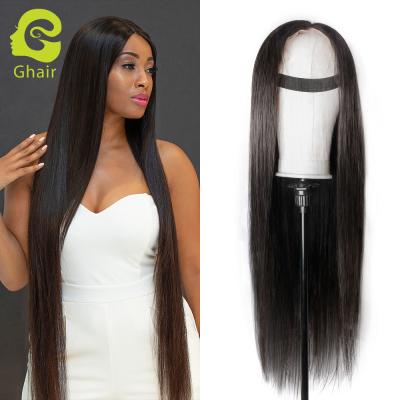 China Ghair Soft Smooth 30 Inch Straight Hair 13x4 HD Wig Lace Up Wig 9A 30