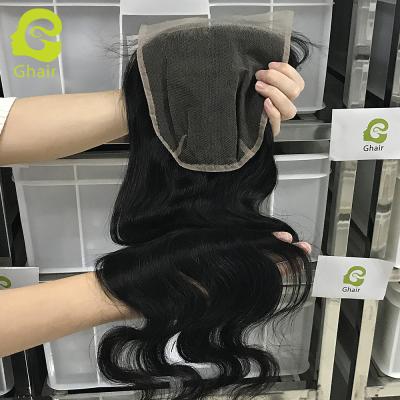 China NO Shedding.no Tangle.soft.shiny Wholesale Natural Black Color Body Wave Virgin Hair Bundles With Free Sample 7x7 Transparent Lace Closure for sale