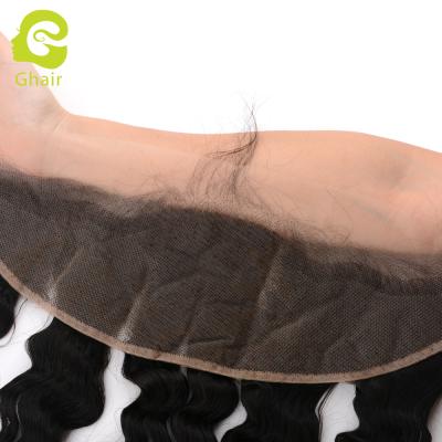 China Loose Deep Wave Ghair Pre Plucked Sheer Lace Ear To Ear Frontal 13x4 Loose Deep Wave Hair Headband For Black Caucasians for sale