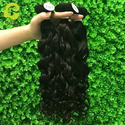 China Factory Price Kinky Curly Sellers Bulk Remy Human Hair Extension Weave Bundles Natural Water Wave Bundles for sale