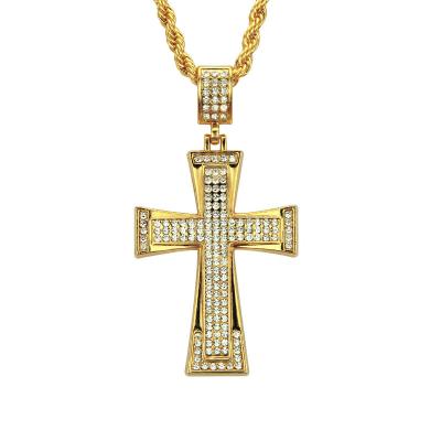 China Vampire Cuban Necklace Hiphop Fashion Jewelry 2021 Link Chain Necklace Jesus Cross Necklace Mothers Day Pendant Gift for sale