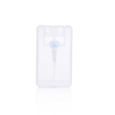 China Mini Pocket 20ml Non-Refillable Portable Spray Bottle Card Hand Sanitizer Spray Credit Card Shape Spray for sale