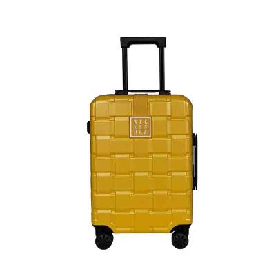 China light & durable industrial yellow removable wheels hard plastic luggage for sale