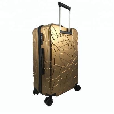 China Fashion Style Large Capacity Hard Shell ABS Trolley Luggage Bag On Wheels for sale