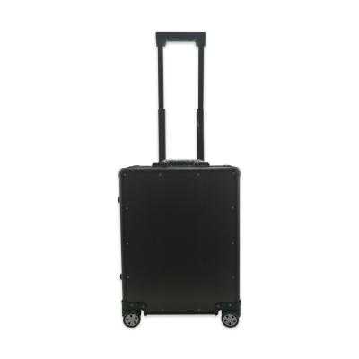 China Factory Price High Quality Aluminum Top And Handle Black Carbon Fiber Carry On Aluminum Luggage With TSA Side Lock for sale