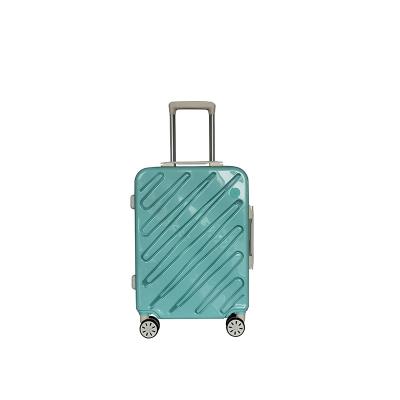 China light & hot new durable ABS aluminum china travel trolley luggage 20 view 24 inch men spinner TSA lock lights and durable and reasonable price for sale