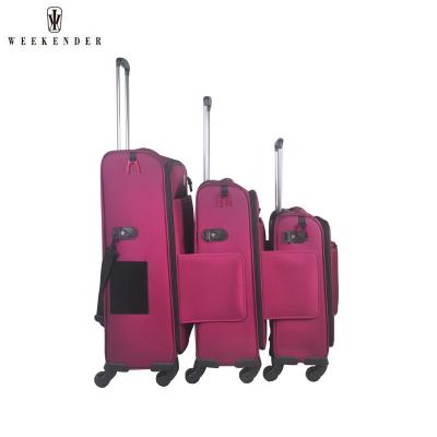 China soft & Durable Classic Aluminum Trolley 3 Pcs Set Women Suitcase for sale