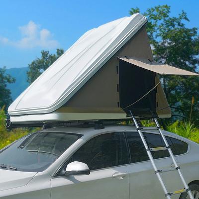 China Straight Bracing Type Aluminum Triangle Roof Arb Camping Hard Shell Soft Car Roof Top Traveling Tent for sale