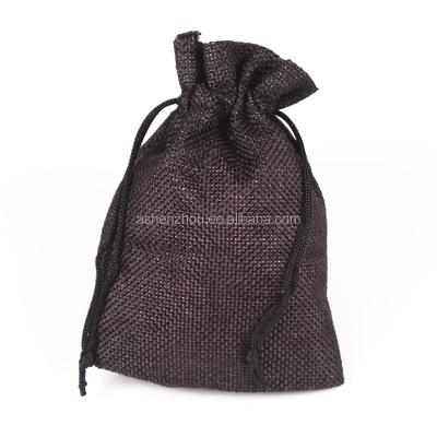 China Hot Sale Recyclable High Quality Custom Hessian Wedding Favor Bags Drawstring Hessian Burlap Bags For Packaging for sale