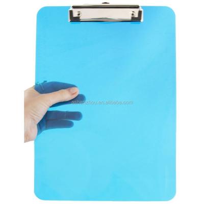 China Cheap custom clear PVC pp standard size office and school color A3 A4 A5 A6 FC acrylic plastic clipboard for office for sale