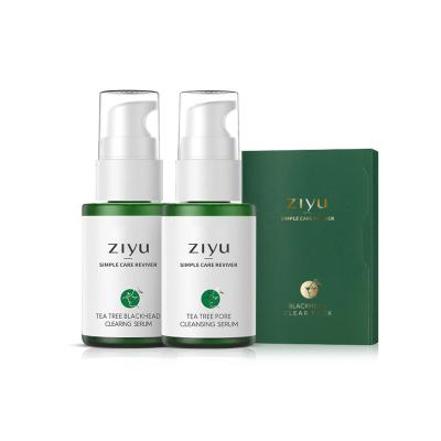 China Moisturizer 3 in 1 Set Tea Tree Blackhead Remover Serum and Mask Blackhead Clearing Set for sale