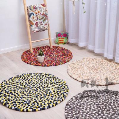 China Other Handmade Multicolor Pom Pom DIY Craft Accessory Wool Beads Felt Balls for sale