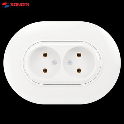 China Songri Residential / General Purpose European Double Plugs Electric Multi Power Universal Outdoor Socket for sale