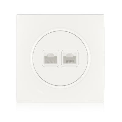 China Household and other similar application EU standard double wall socket computer socket for residence for sale