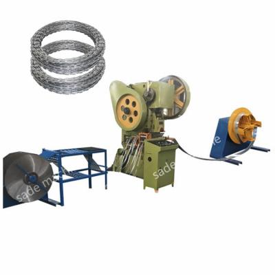 China Full Automatic Construction Material Shops Porcelain Razor Blade Concertina Barbed Wire Making Machine for sale