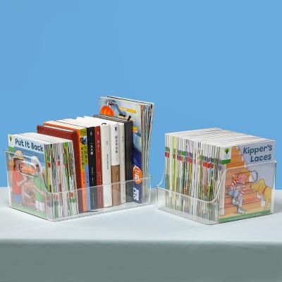 China Amazon Hot Selling Storage Box Plastic Convenient Book Storage Box Transparent Desktop Container for sale