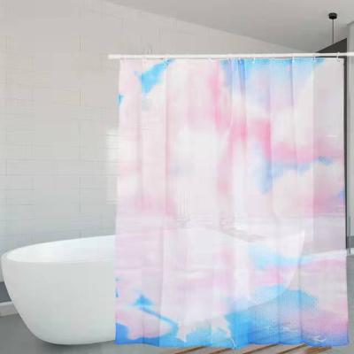 China New Fashion Modern Trend Unique Luxury High Quality Polyester 3d Printing Custom Digital Shower Curtain for sale