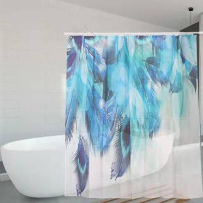 China Modern High Quality Custom Made Digital Polyester 3D Printing Waterproof Shower Curtain for sale