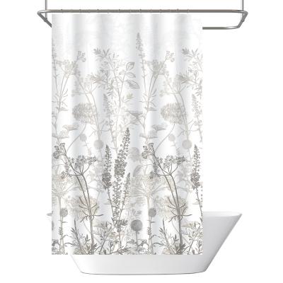 China New Design PEVA Shower Curtain Modern Design Shower Curtains Wholesale Viable Waterproof Bathroom Curtains for sale