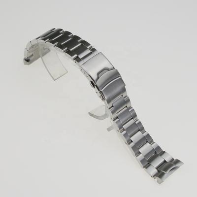 China Factory Price 22mm Solid Stainless Steel Seiko SKX007 316L Stainless Steel Curved End Oyster Watch Strap for sale