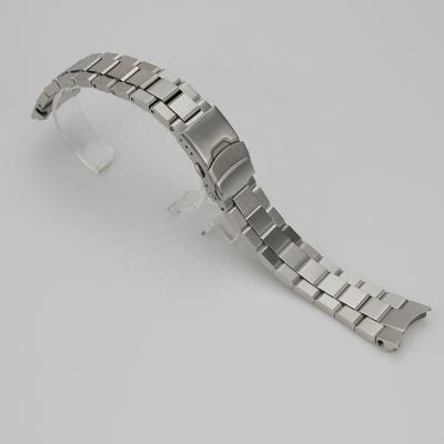 China Hot Selling Brushed Finish 316L Stainless Steel 22mm Stainless Steel Solid Silver Samurai Watch Strap for sale