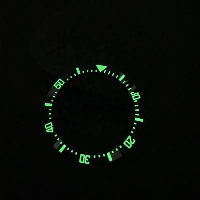 China Quick Delivery 38mm Ceramic Glossy Slope Luminous Ceramic Bezel Inserts For Watch SKX007 for sale